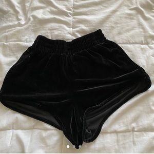 Black Velvet Shorts